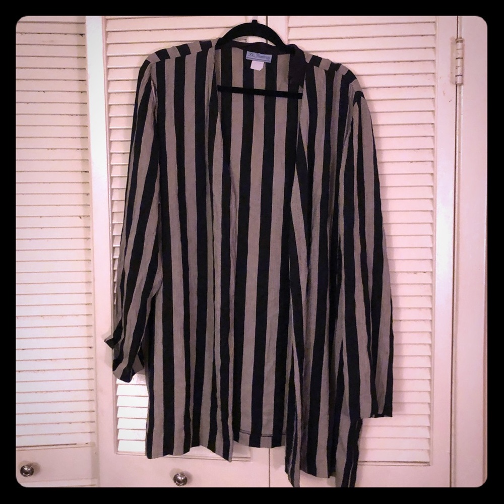 {SALE} VTG DMG pinup pinstripe longline duster - Picture 2 of 8